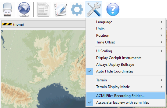 Tacview recording folder option